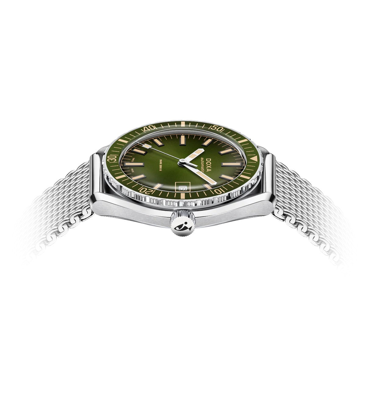 Doxa SUB 200 II Sea Emerald Mesh Bracelet 44mm Watch 795.10.131.10