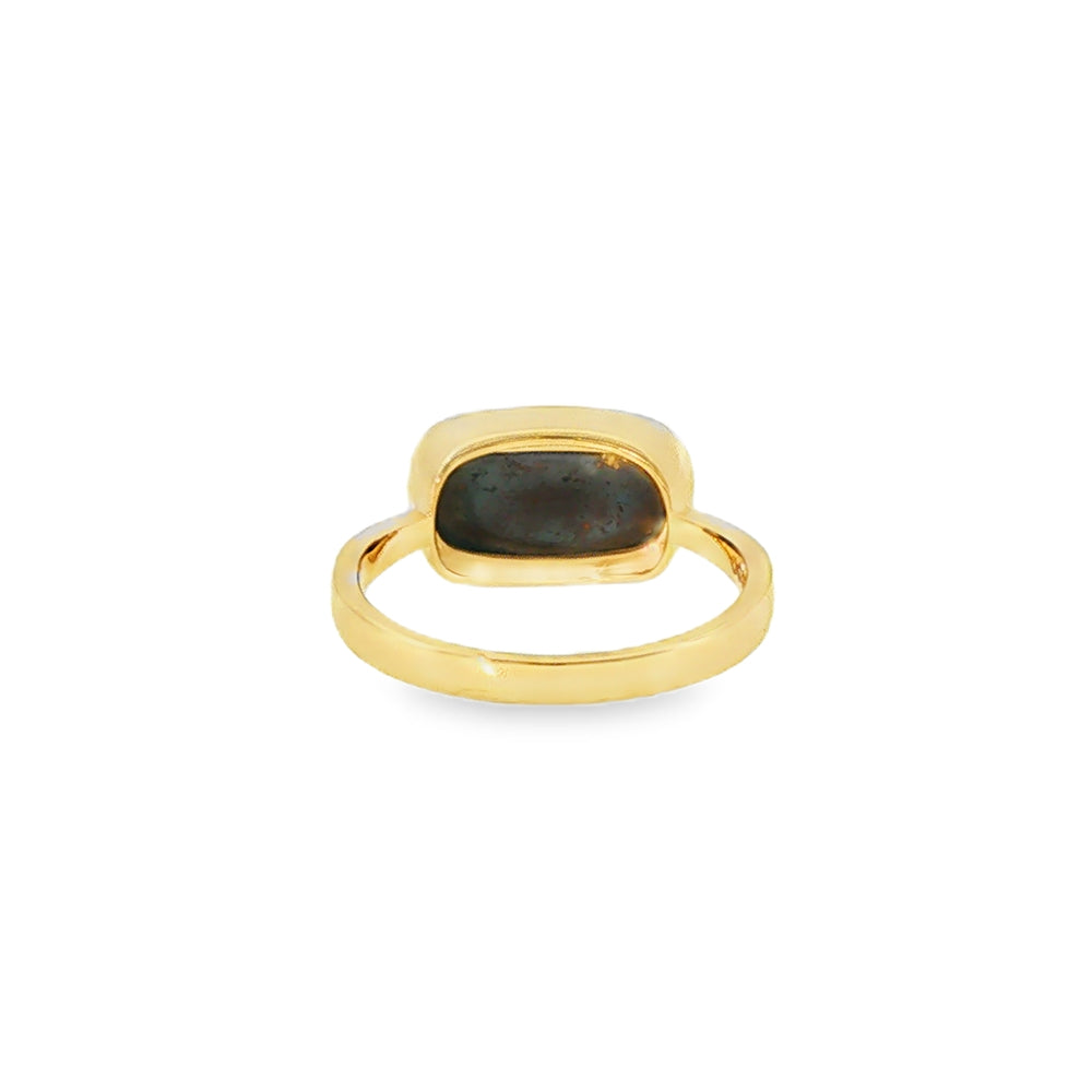 Opal Freeform Doublet, 9ct Yellow Gold