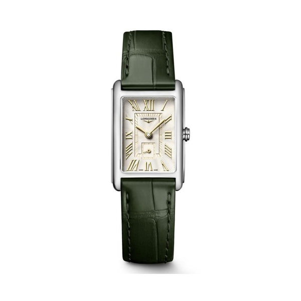 Longines DolceVita Steel 20.8x32mm Green Leather Strap Watch L5.255.4.08.2