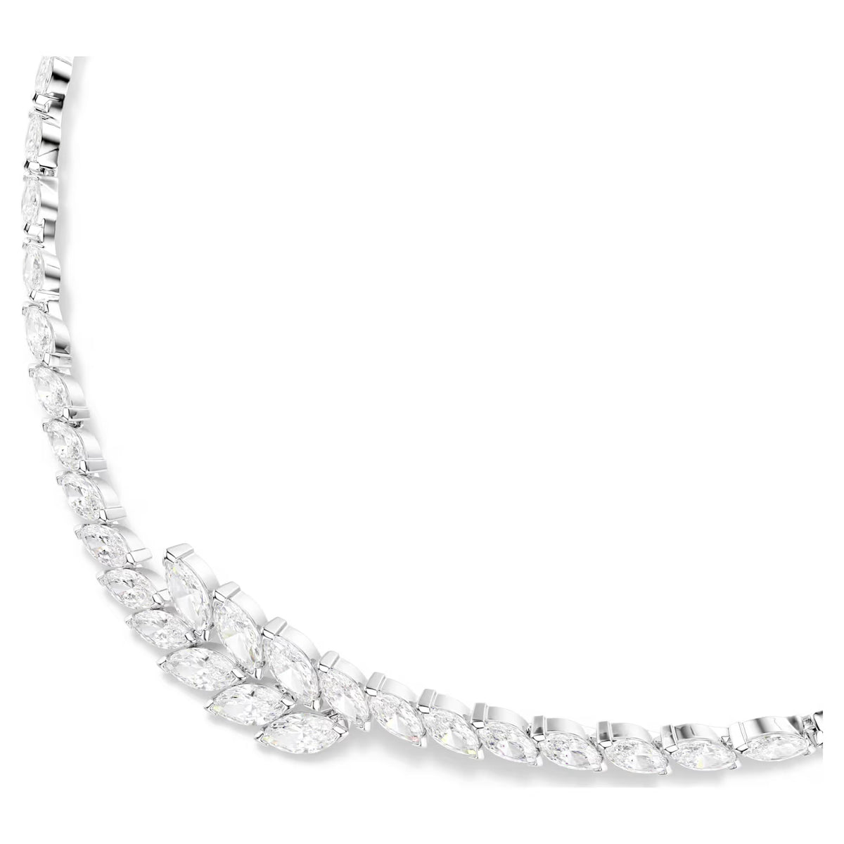 Swarovski Mesmera Marquise cut, White, Rhodium plated Necklace