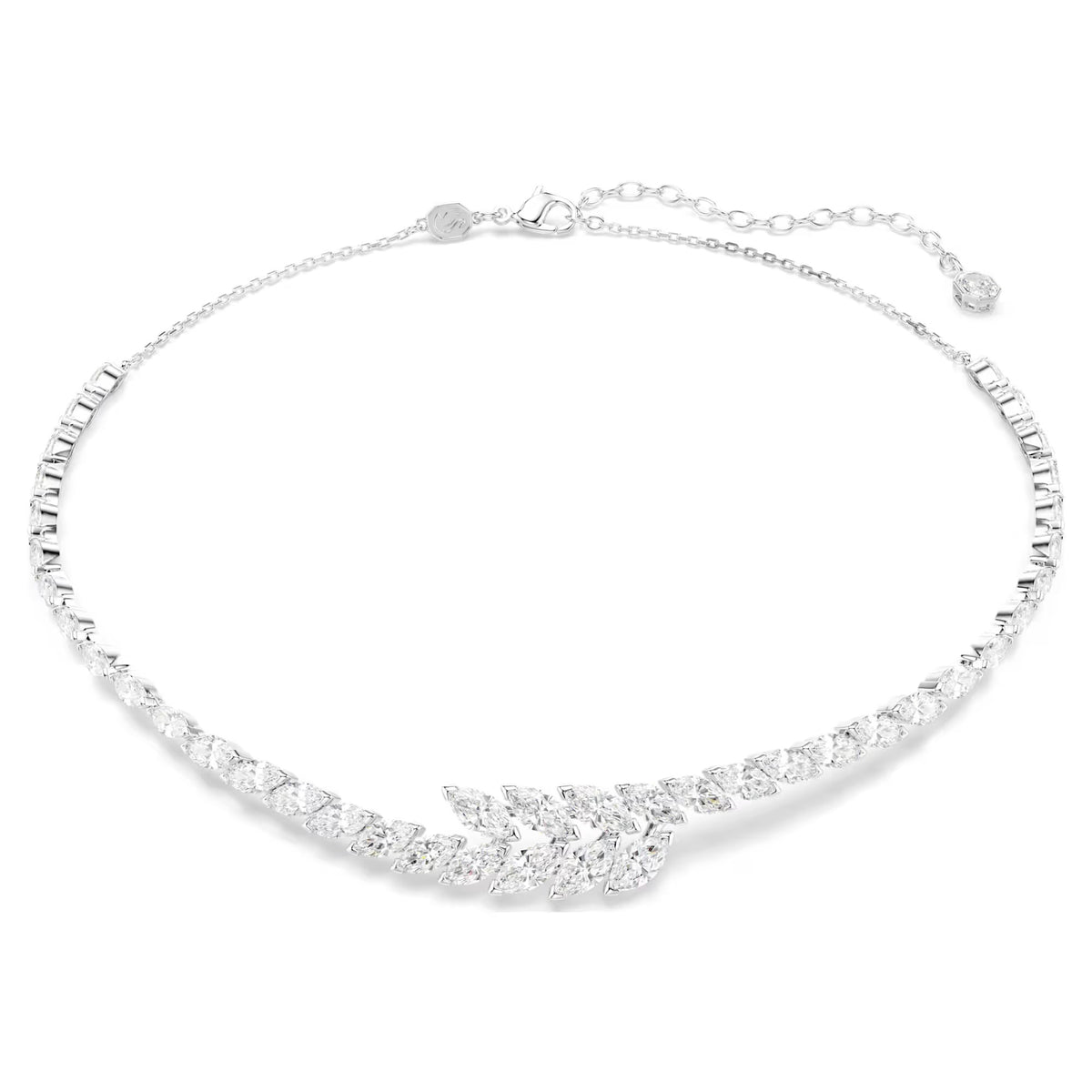 Swarovski Mesmera Marquise cut, White, Rhodium plated Necklace