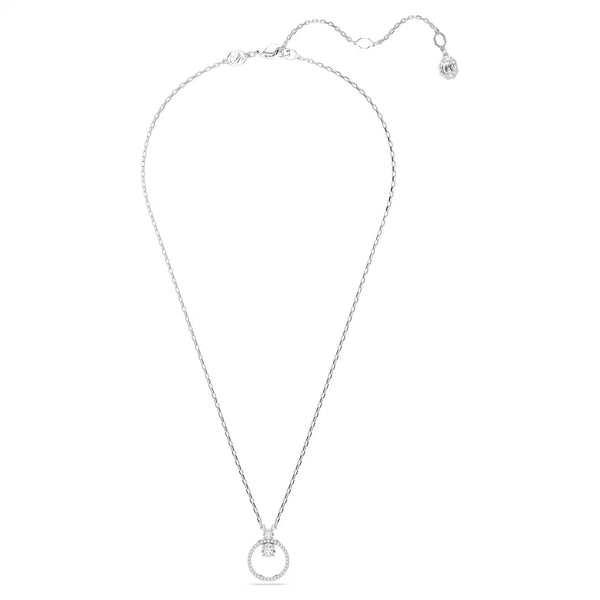 Swarovski Constella Pavé, Round cut, White, Rhodium plated Pendant