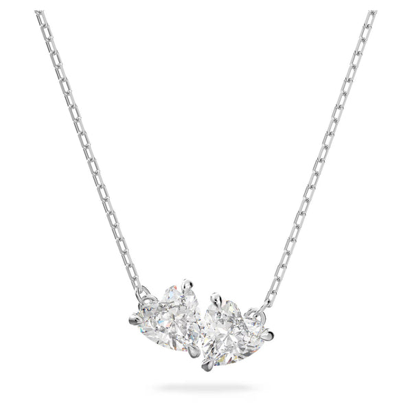 Swarovski Mesmera Heart, White, Rhodium plated Necklace