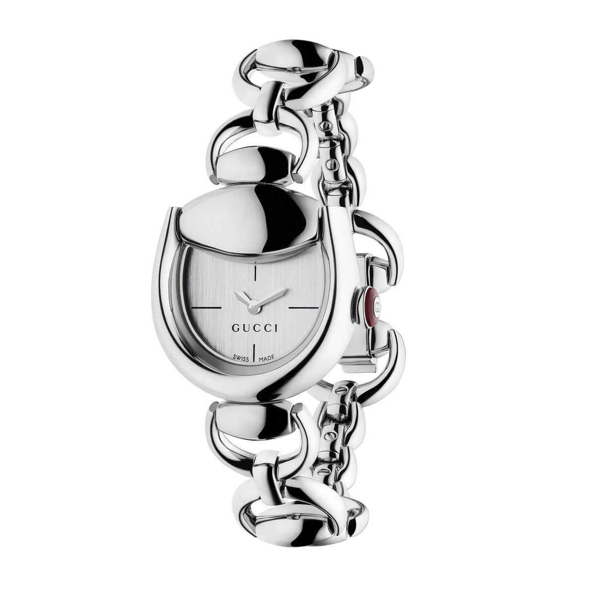 GUCCI Horsebit Silver Dial 27x23mm, Stainless Steel Watch YA1263003