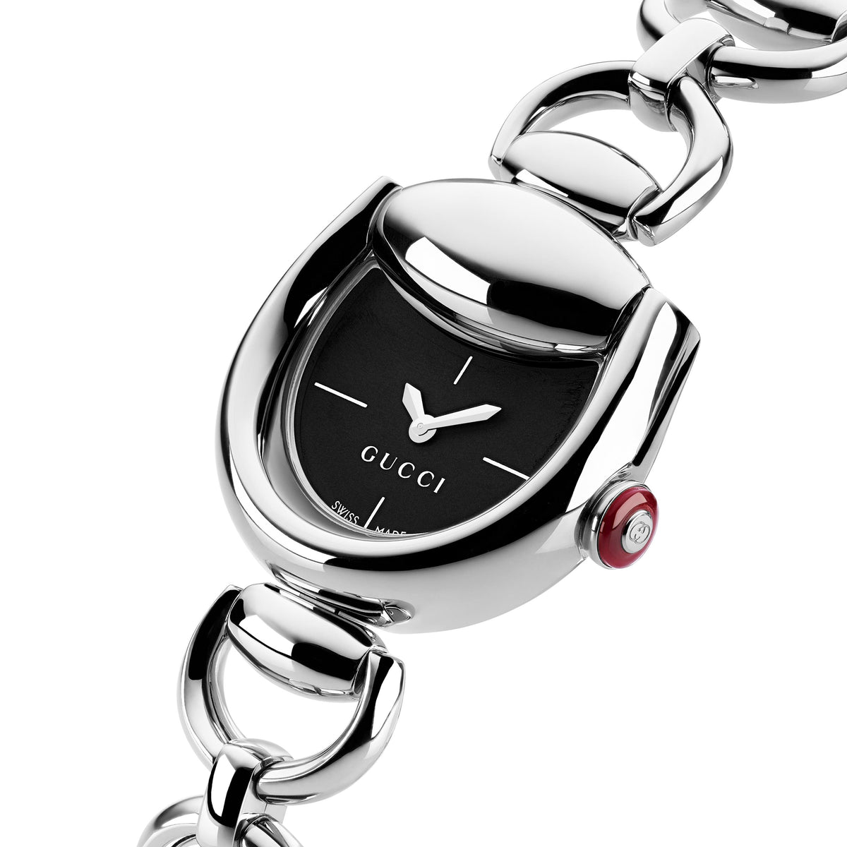 GUCCI Horsebit Black Dial 27x23mm, Stainless Steel Watch YA168501