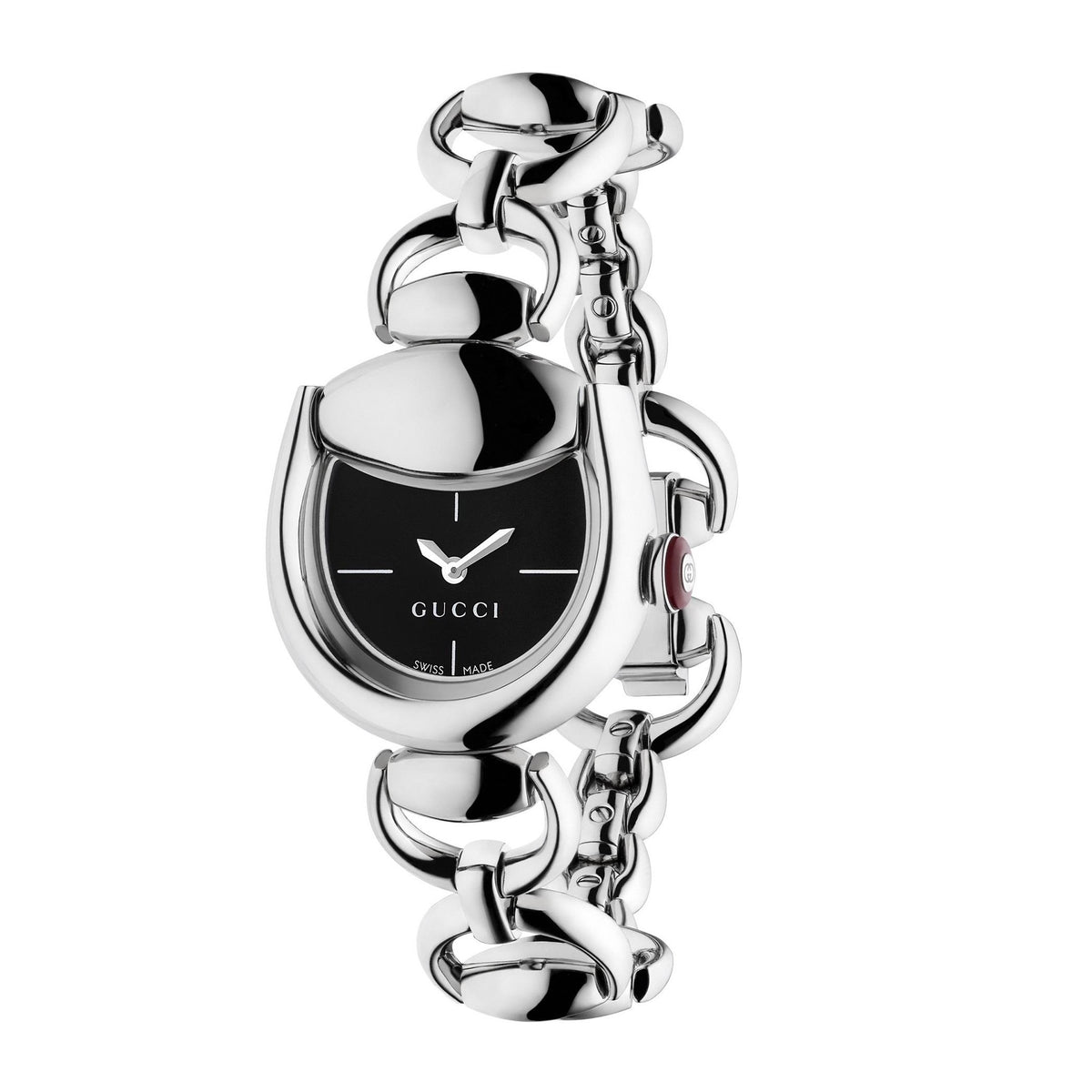 GUCCI Horsebit Black Dial 27x23mm, Stainless Steel Watch YA168501