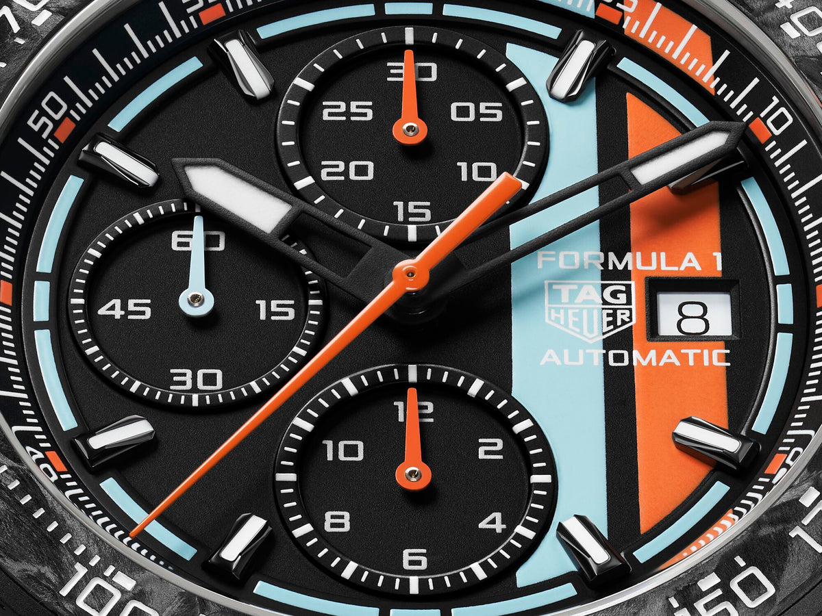 Tag Heuer Formula 1 Chronograph x Gulf Automatic Limited Edition 44m Watch CBZ208B.BF0009
