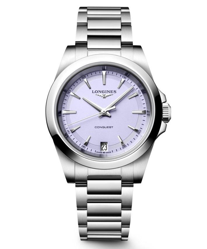 Longines Conquest Lavender Quartz 34mm Watch L3.460.4.02.6