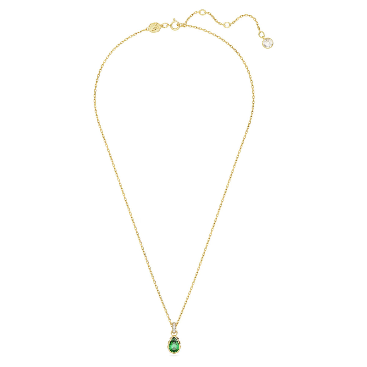 Swarovski Chroma Pear cut, Green, 18K gold finish Pendant