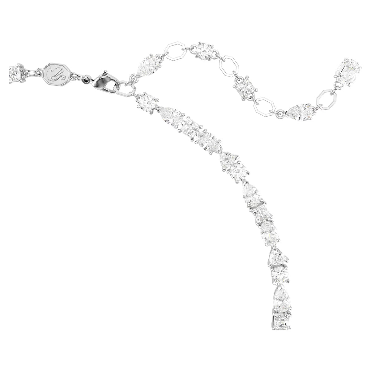 Swarovski Mesmera Mixed cuts, White, Rhodium plated Necklace