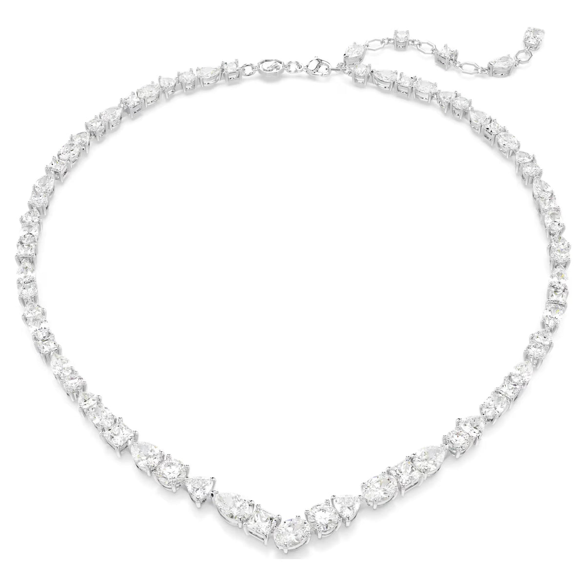 Swarovski Mesmera Mixed cuts, White, Rhodium plated Necklace