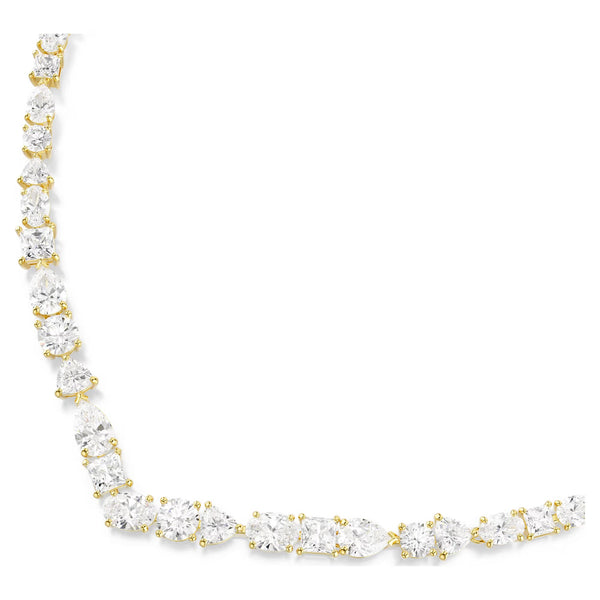 Swarovski Mesmera Mixed cuts, White, 18K gold finish Necklace