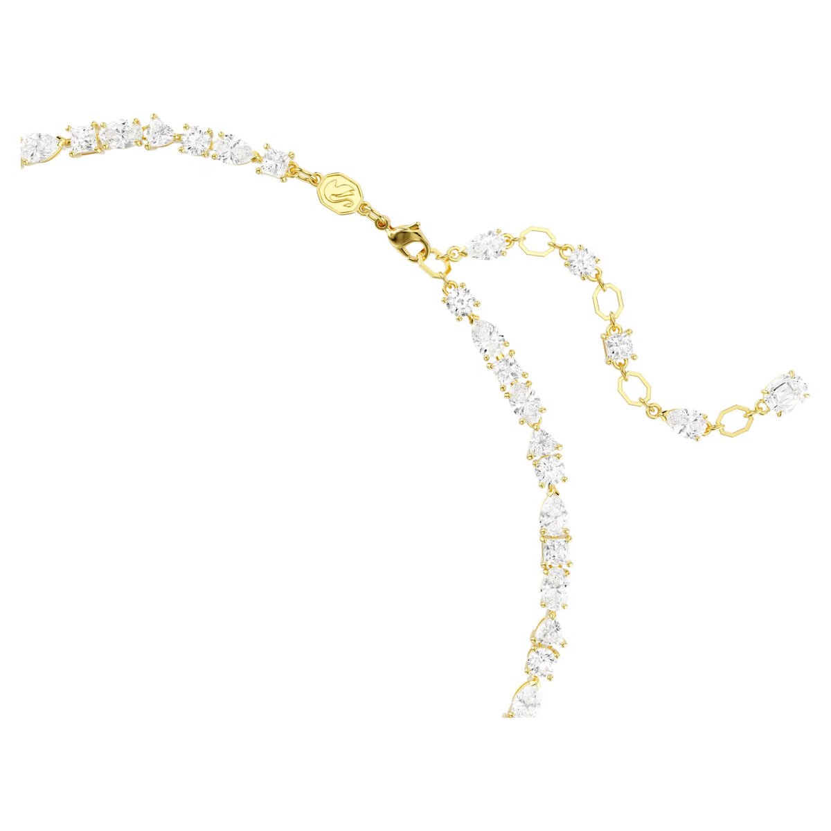 Swarovski Mesmera Mixed cuts, White, 18K gold finish Necklace