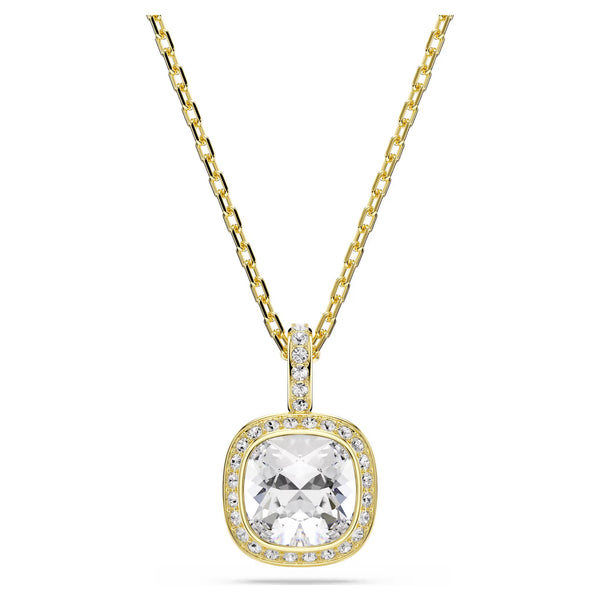 Swarovski Una Angelic Cushion cut, White, 18K gold finish Pendant