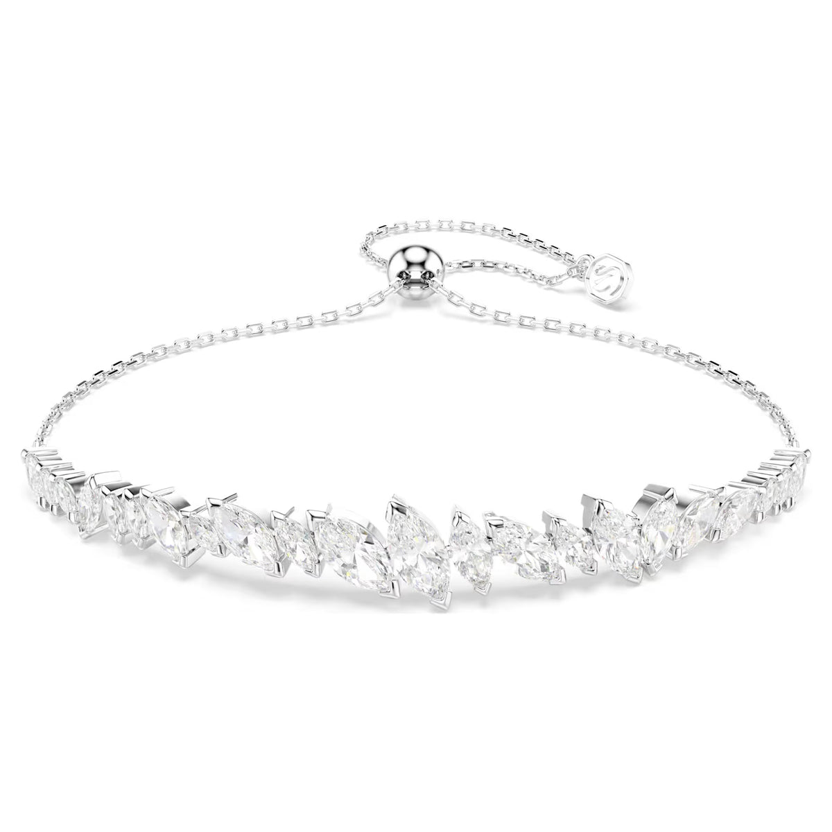 Swarovski Mesmera Marquise cut, White, Rhodium plated Bracelet