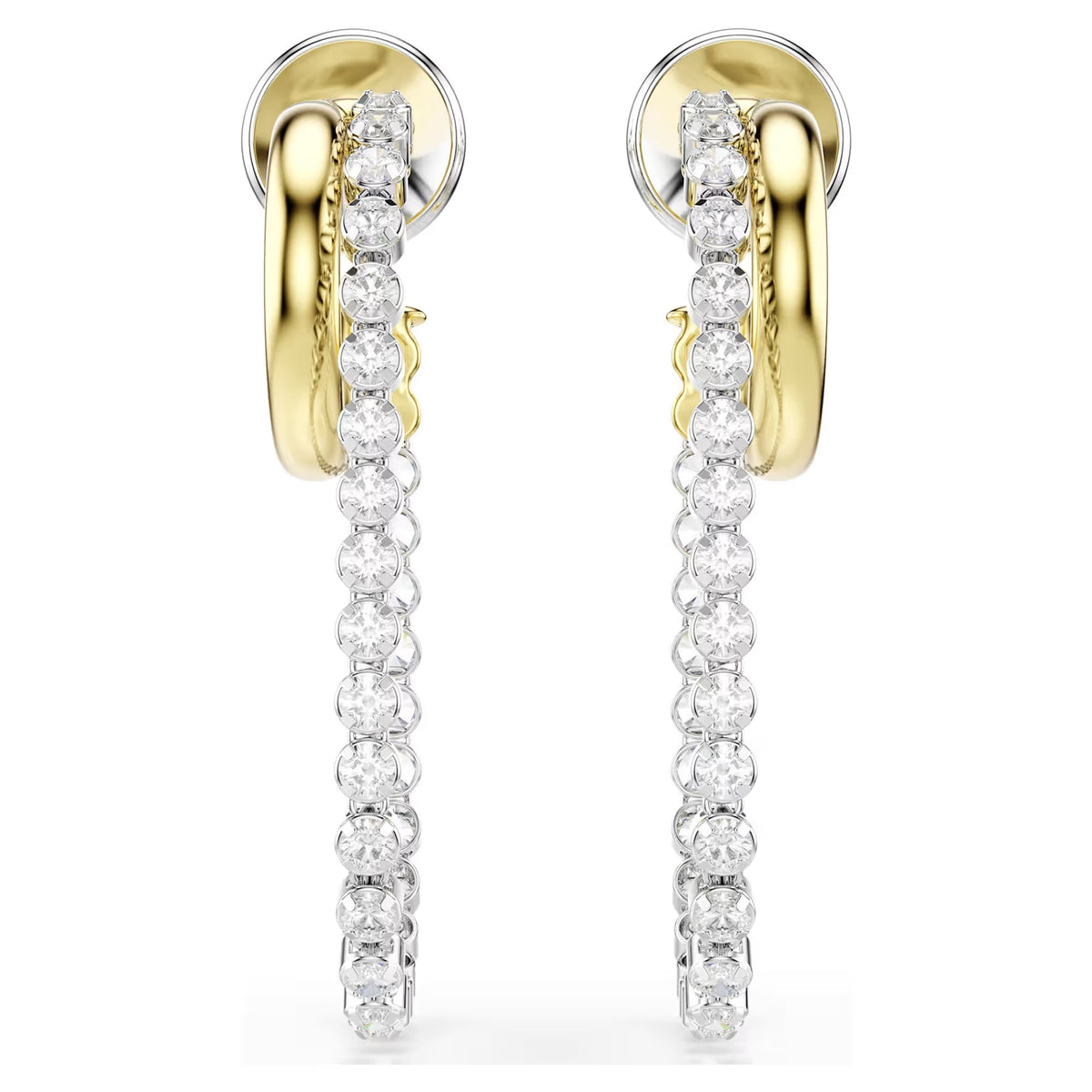 Swarovski Hyperbola Round cut, White, Mixed metal finish Earrings