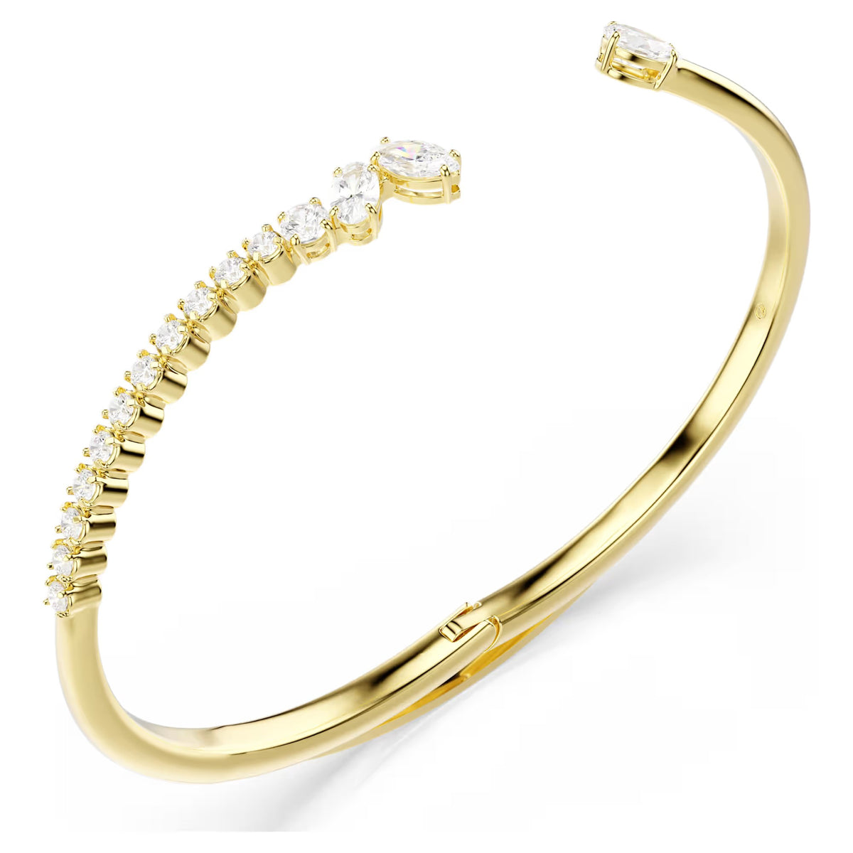 Swarovski Mesmera Mixed cuts, White, 18K gold finish Bangle
