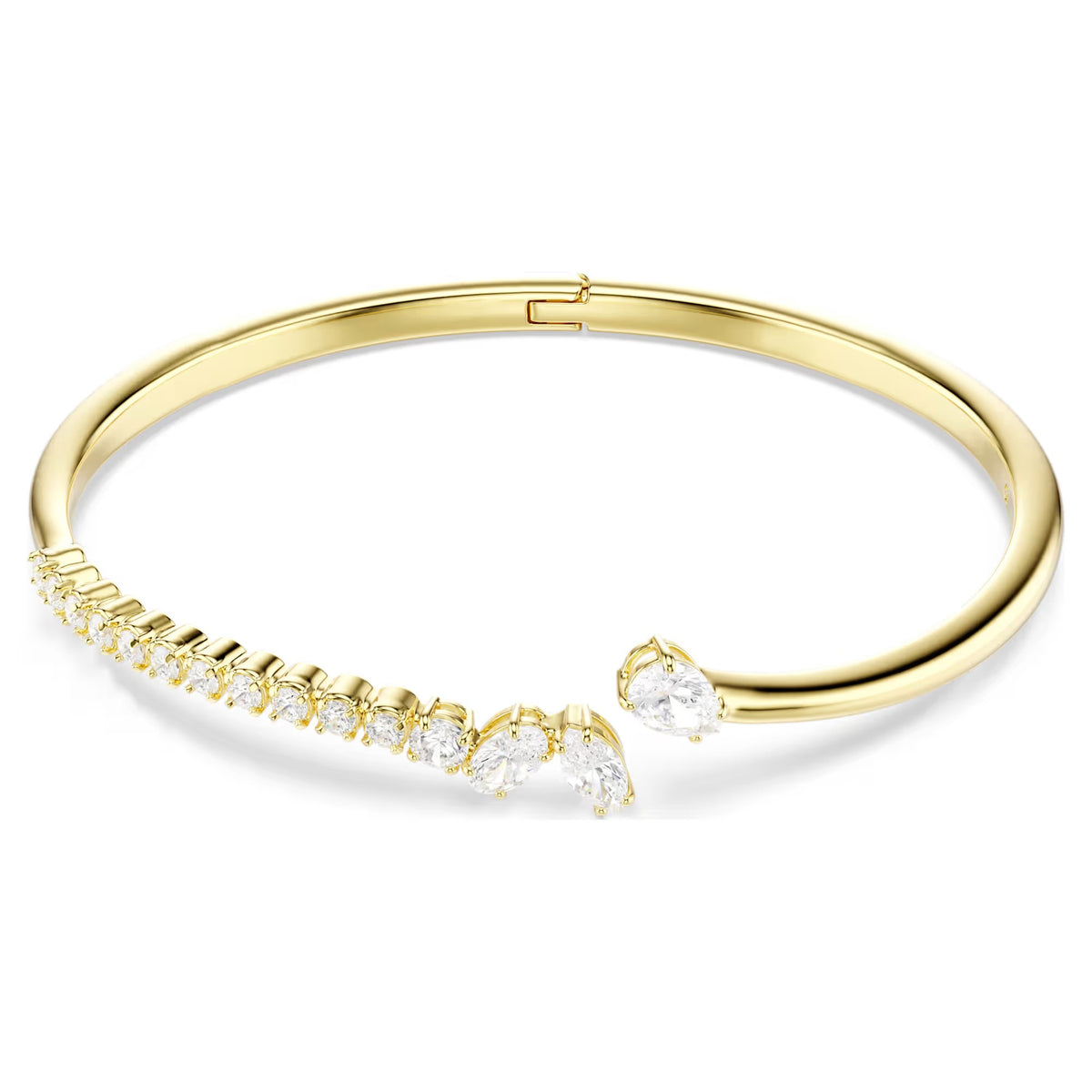 Swarovski Mesmera Mixed cuts, White, 18K gold finish Bangle