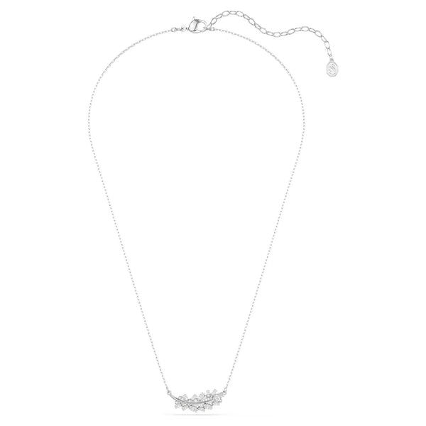 Swarovski Vienna Mixed cuts, Feather, White, Rhodium plated Pendant