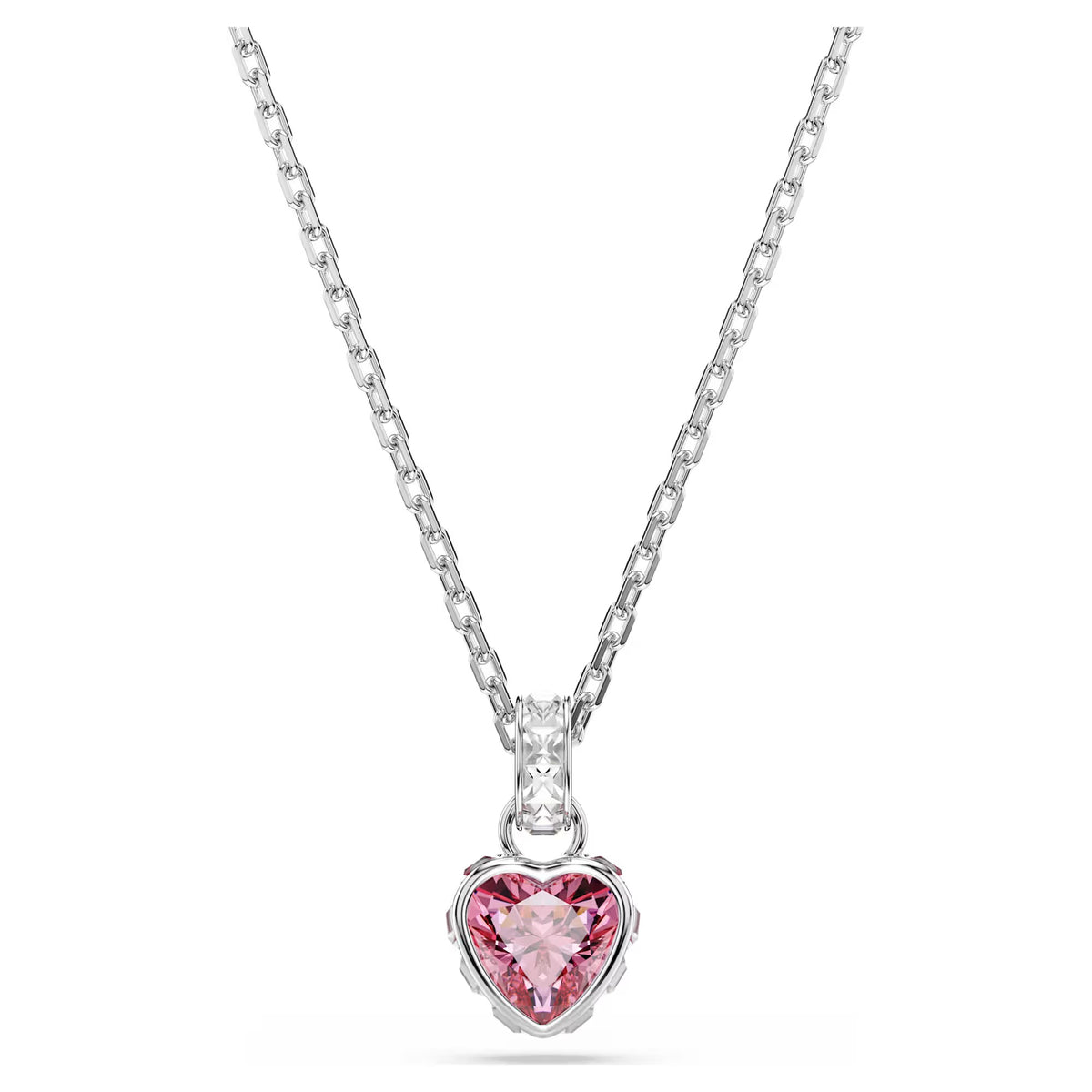Swarovski Chroma Mixed cuts, Pink, Rhodium plated Pendant