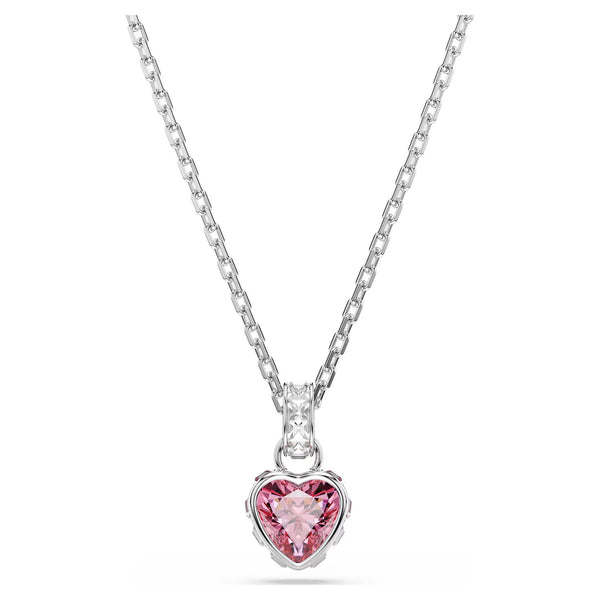 Swarovski Chroma Mixed cuts, Pink, Rhodium plated Pendant