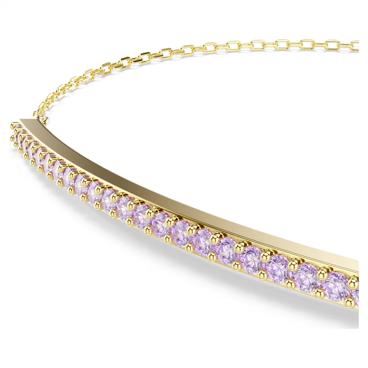 Swarovski Only Round cut, Purple, 18K gold finish Bracelet
