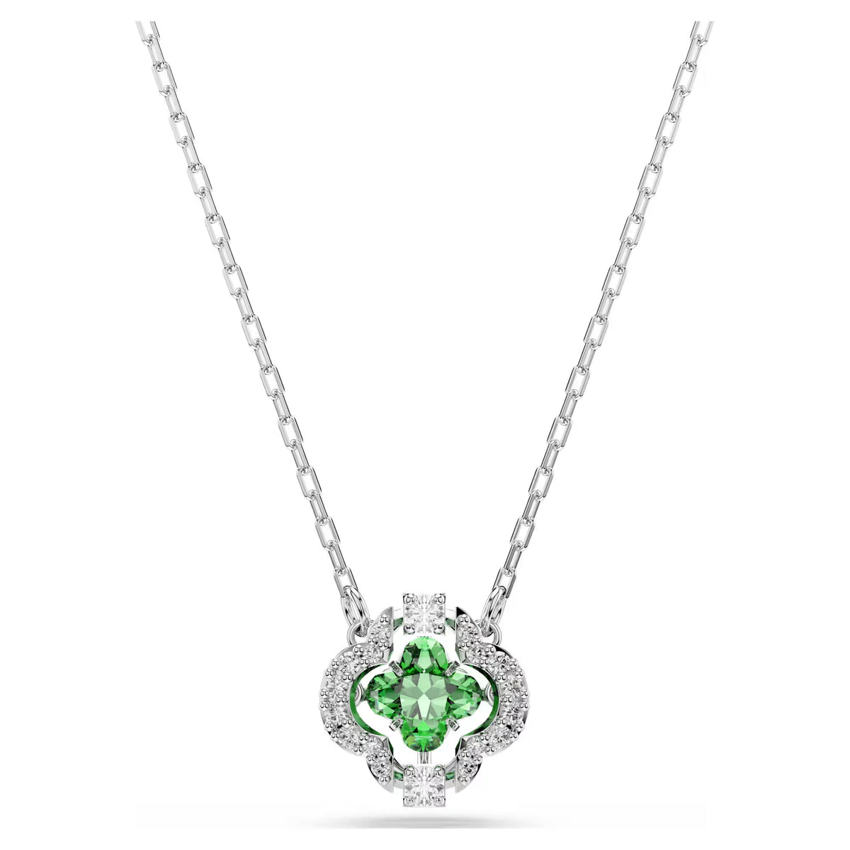 Swarovski Una Angelic Mixed cuts, Green, Rhodium plated Pendant