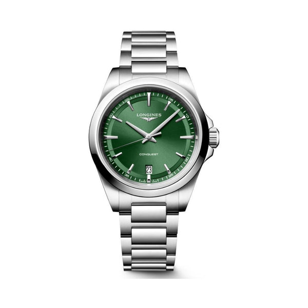 Longines Conquest Green Quartz 38mm Watch L3.750.4.09.6