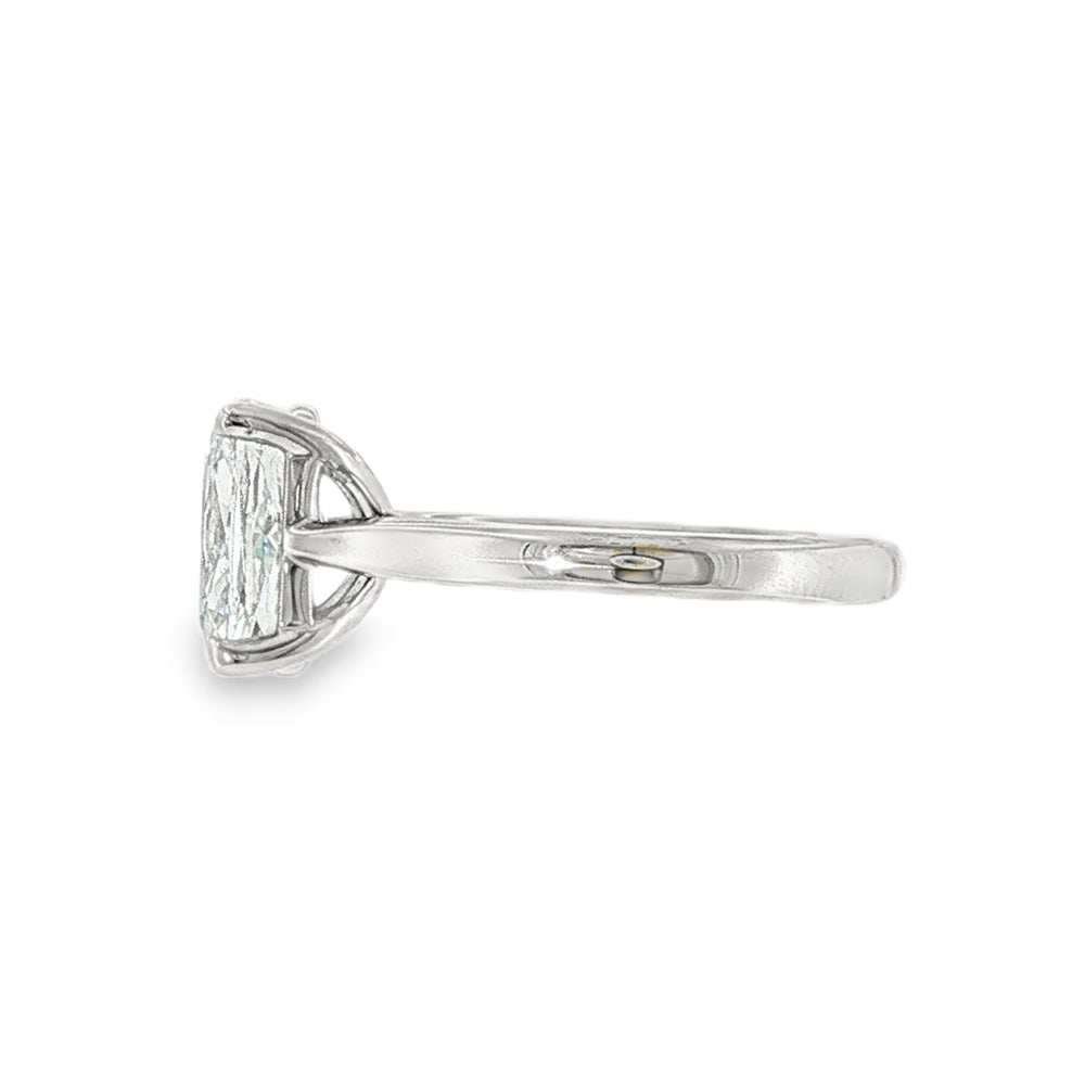 Elongated Cushion Cut 3.01ct Lab Grown Diamond, Platinum Ring