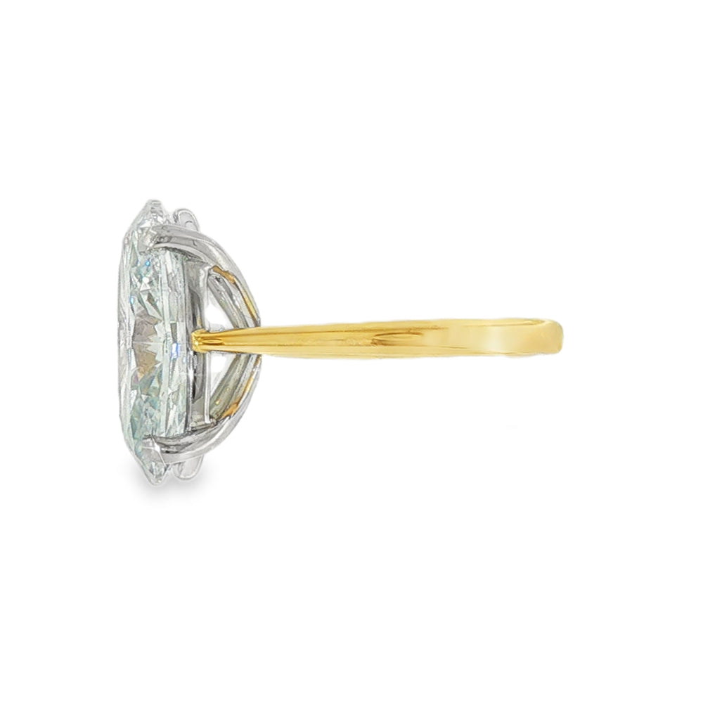 Oval Cut 10.05ct Lab Grown Diamond, 18ct Yellow Gold Ring
