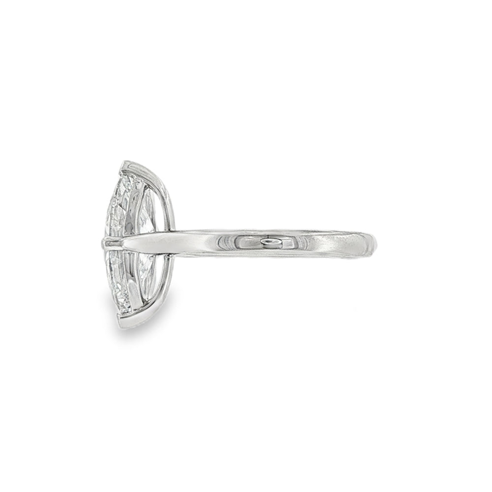 Marquise Cut 3.03ct Lab Grown Diamond, Platinum Ring