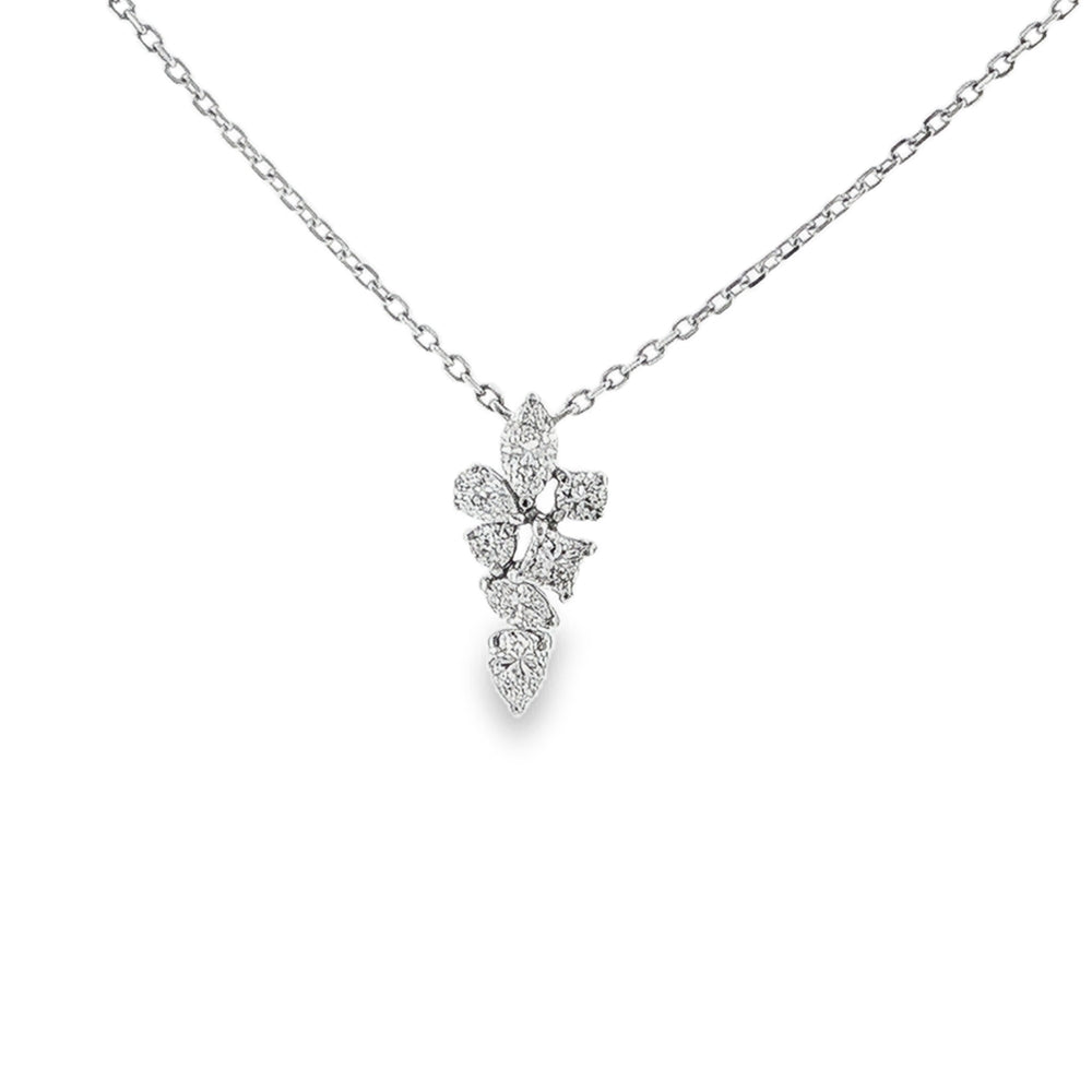 Diamond Mixed Cut 0.51ct, 18ct White Gold Pendant