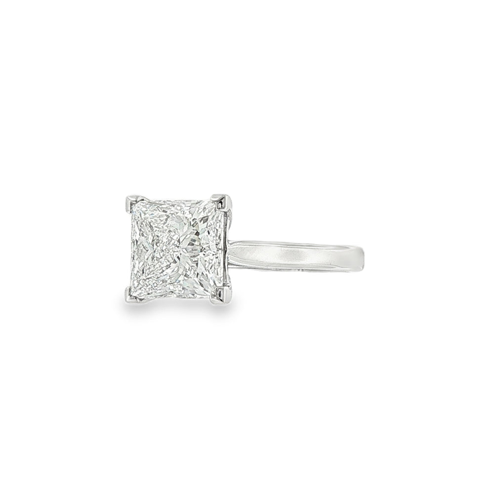 Princess Cut 3.04ct Lab Grown Diamond, Platinum Ring