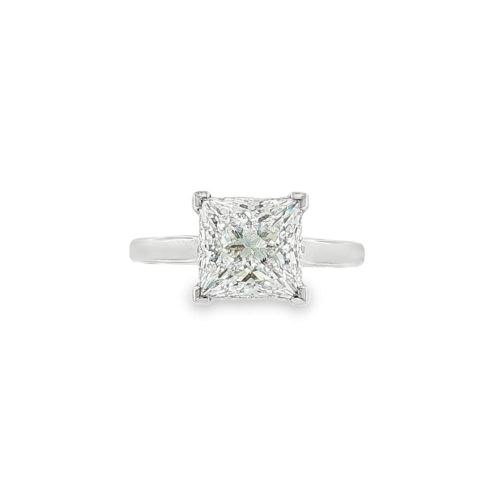 Princess Cut 3.04ct Lab Grown Diamond, Platinum Ring