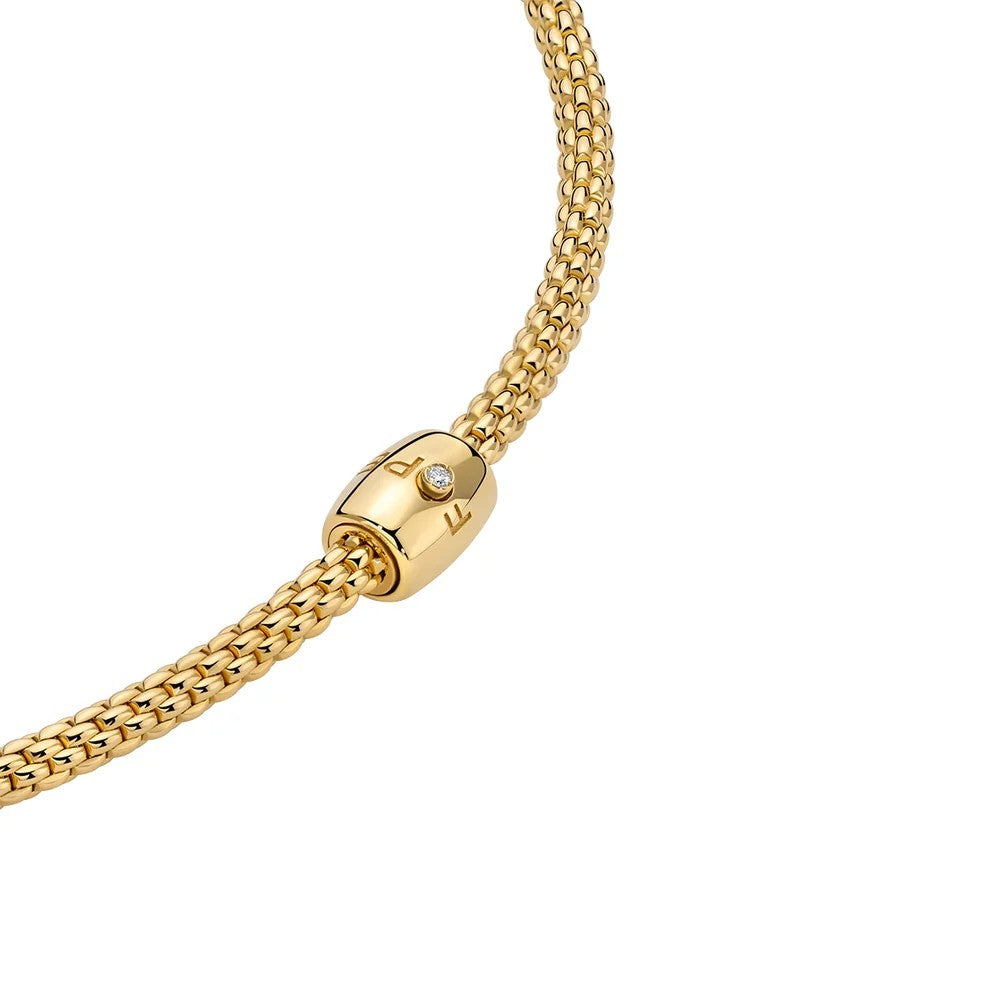 Fope Prima Flex'it 18ct Yellow Gold Diamond Necklace