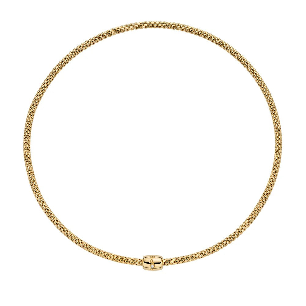 Fope Prima Flex'it 18ct Yellow Gold Diamond Necklace