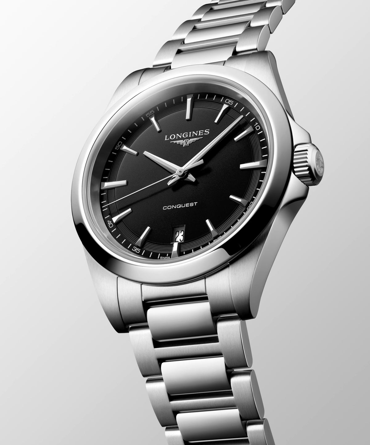 Longines Conquest Black Quartz 38mm Watch L3.750.4.52.6