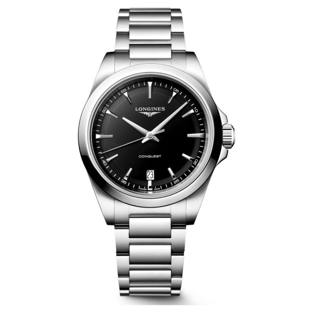 Longines Conquest Black Quartz 38mm Watch L3.750.4.52.6