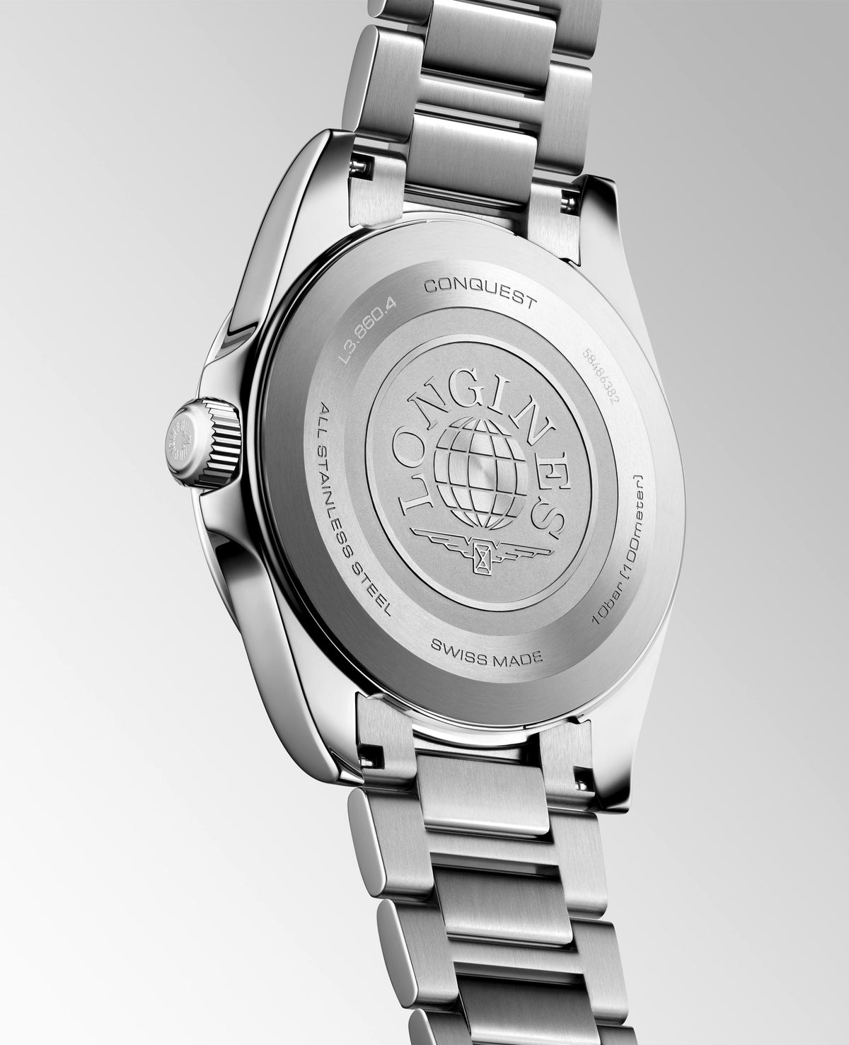 Longines Conquest White Quartz 41mm Watch L3.860.4.12.6