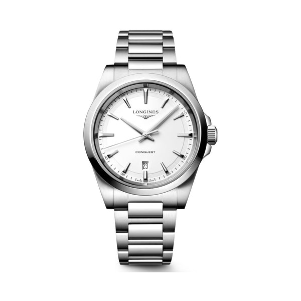 Longines Conquest White Quartz 41mm Watch L3.860.4.12.6