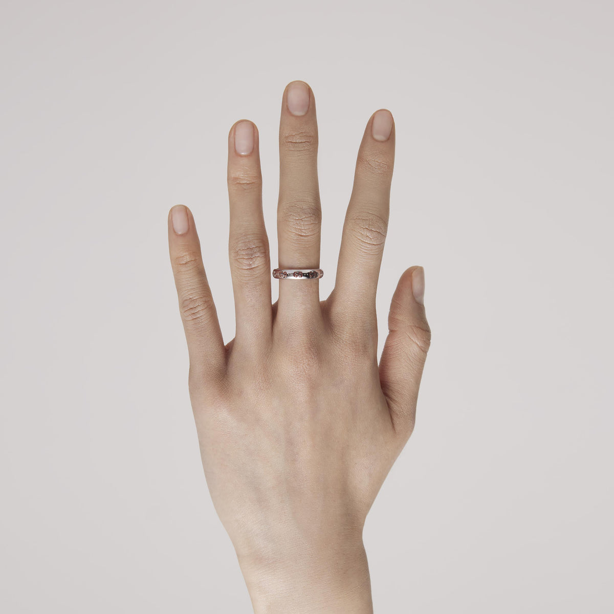 Gucci Icon GG Mini 4mm 18ct White Gold Ring