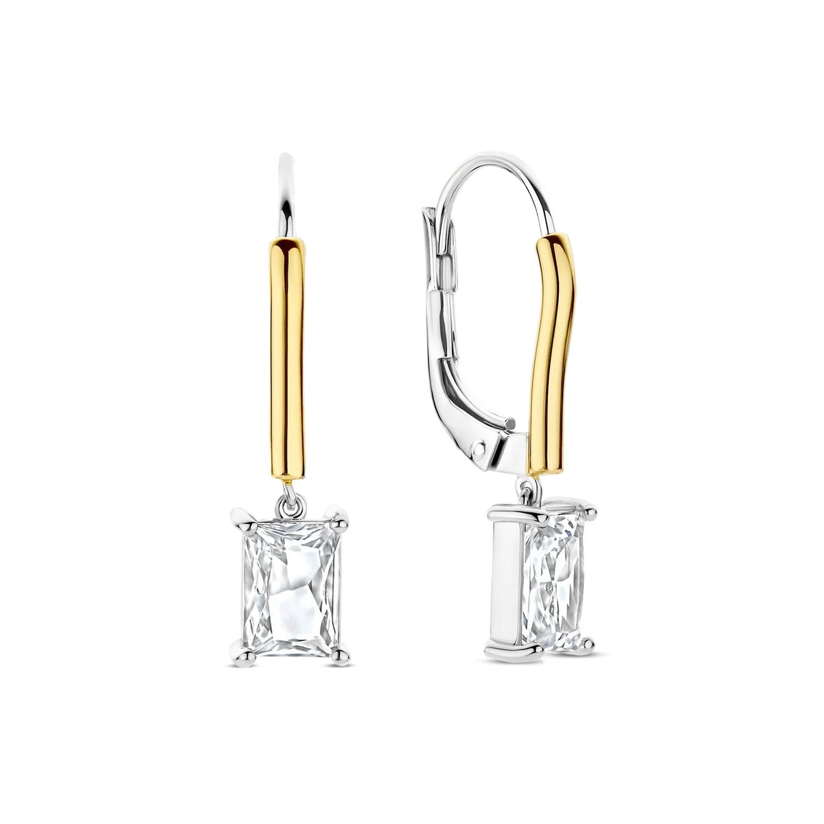 TI SENTO Rectangular Zirconia Hoops 78063ZY