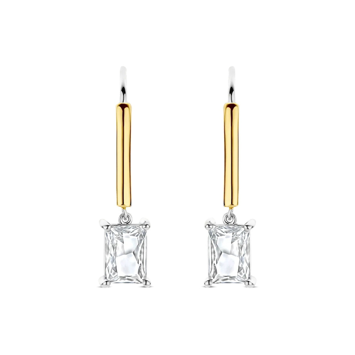 TI SENTO Rectangular Zirconia Hoops 78063ZY