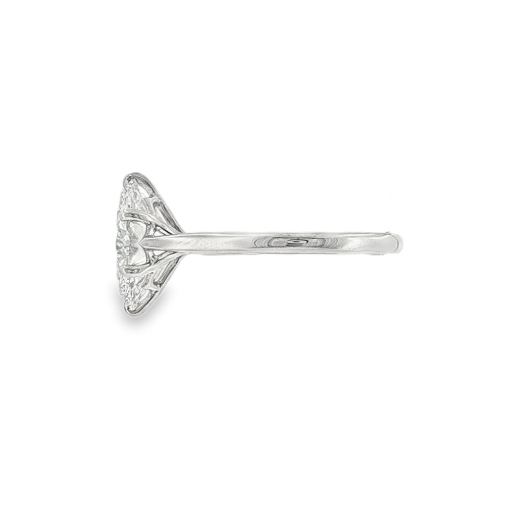 Oval Cut 3.07ct Lab Grown Diamond, 6 Claw Platinum Ring