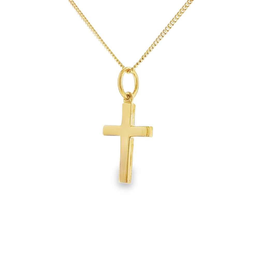 9ct Yellow Gold 15x9mm Solid Cross Pendant