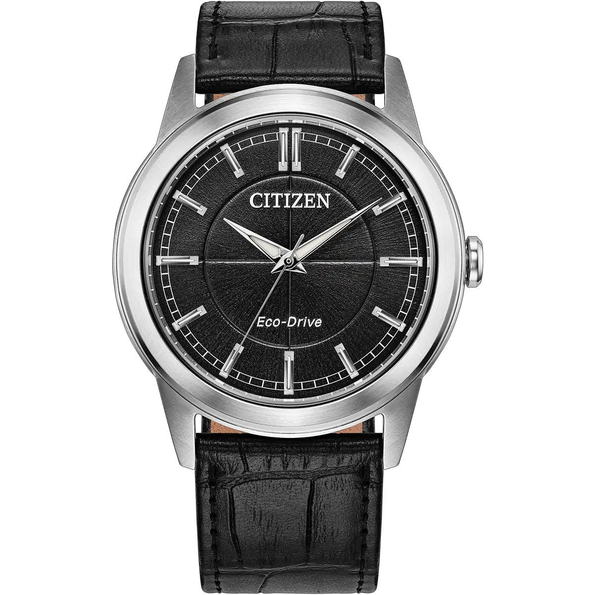 Citizen Rolan Black 41mm Leather Strap Watch AW2110-06E