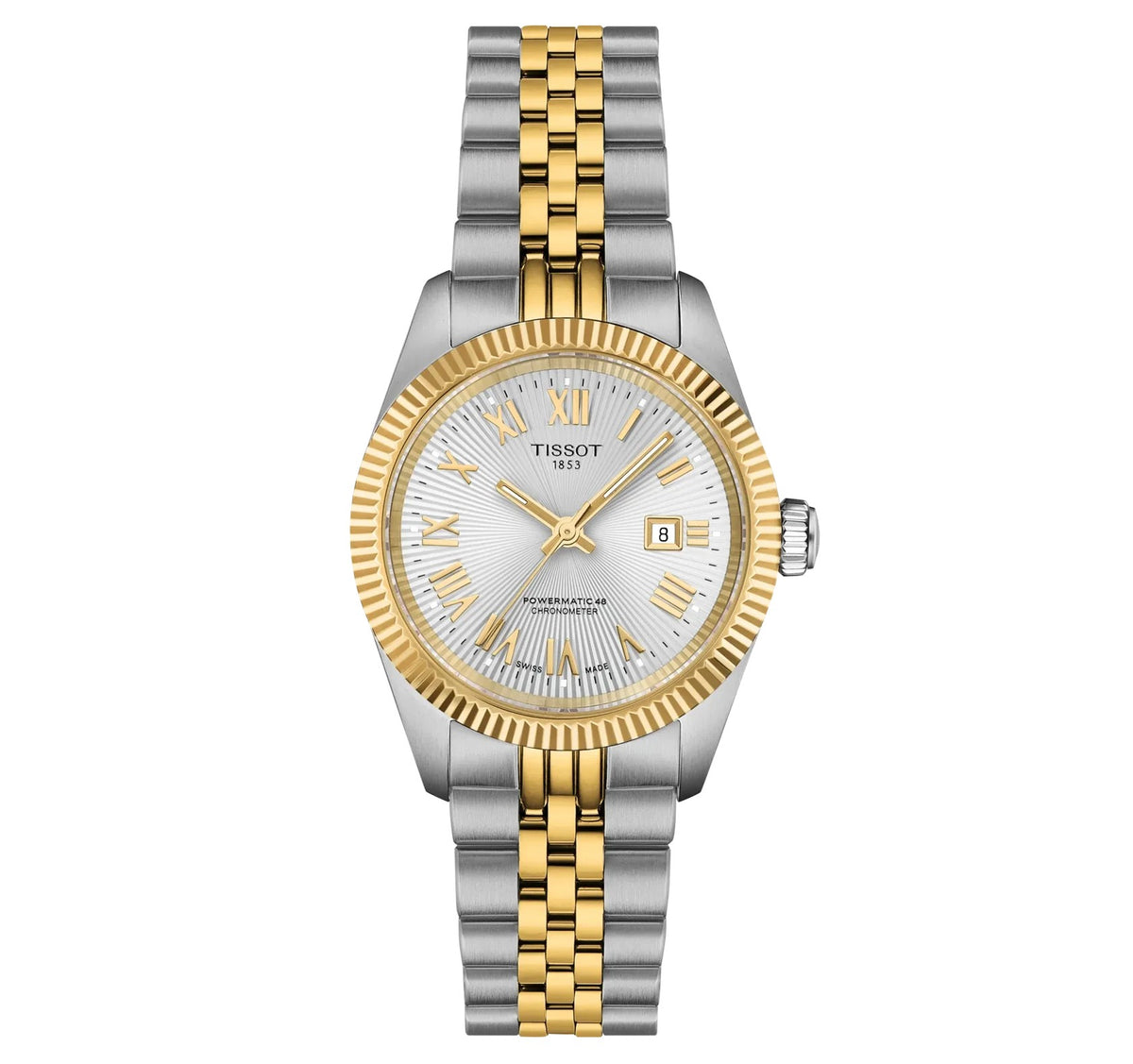 Tissot Ballade Powermatic 48 Cosc 30mm Two Tone Watch T1562082203301