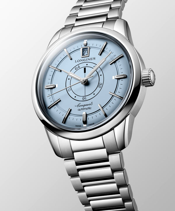 Longines Conquest Heritage Central Power Reserve Ice Blue 38mm Watch L1.648.4.92.6