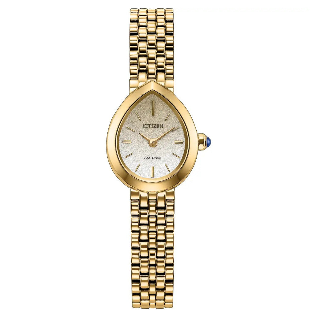Citizen Eco-Drive L Rainell 20mm White Dial, Gold Tone Watch EX1552-59A