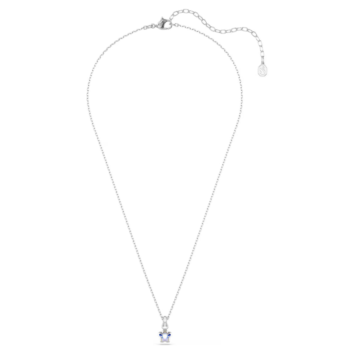 Swarovski Chroma Mixed cuts, Star, White, Rhodium plated Pendant